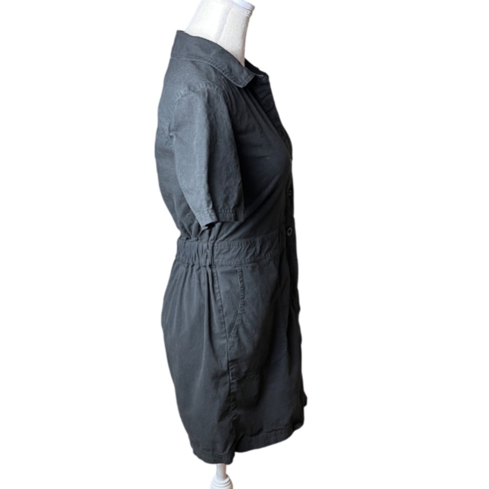 Michael Stars Black Button-Up Linen Cotton Blend Dress - XS - Picture 2 of 9
